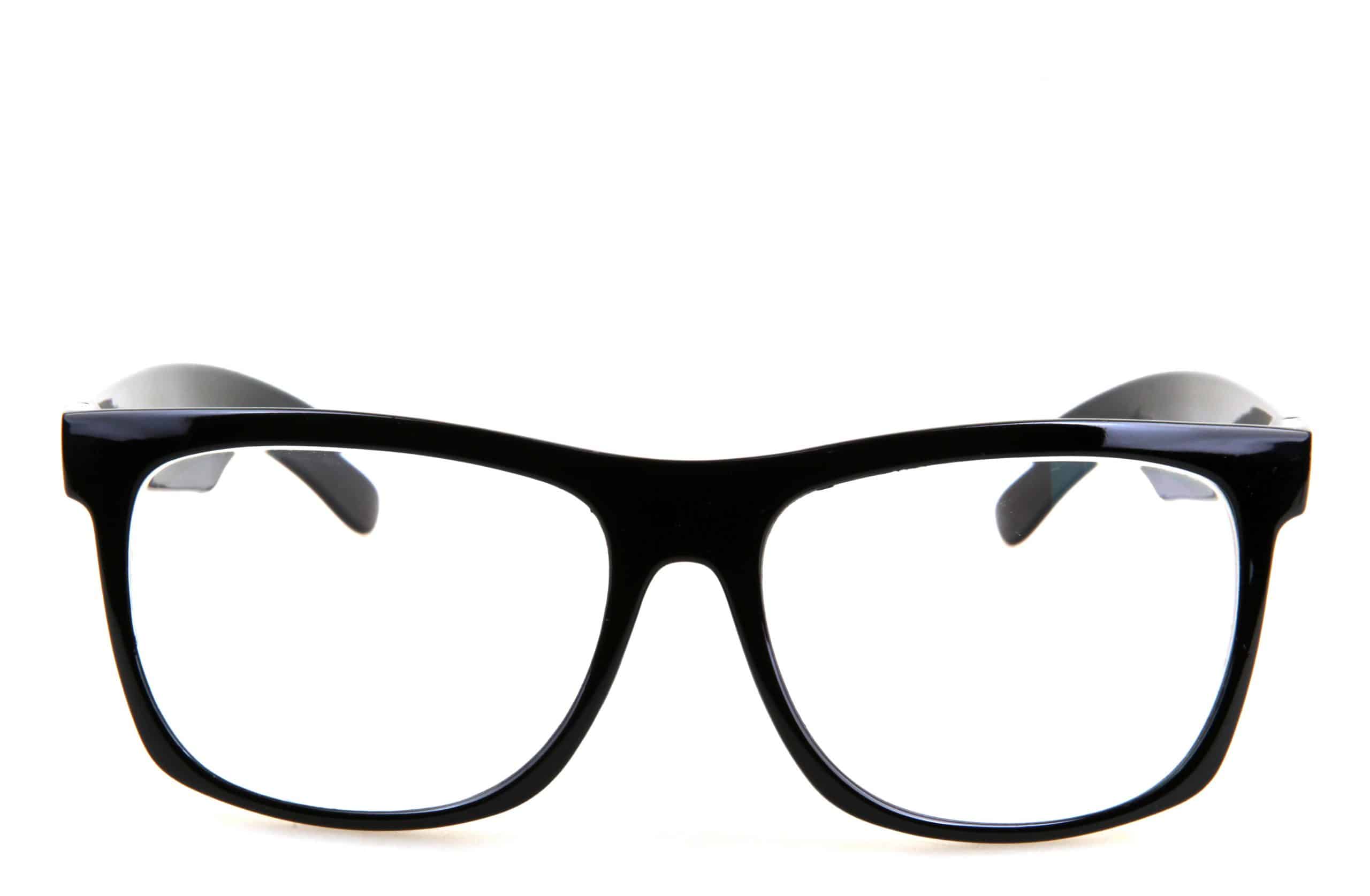 Black Eye Glasses Isolated On White