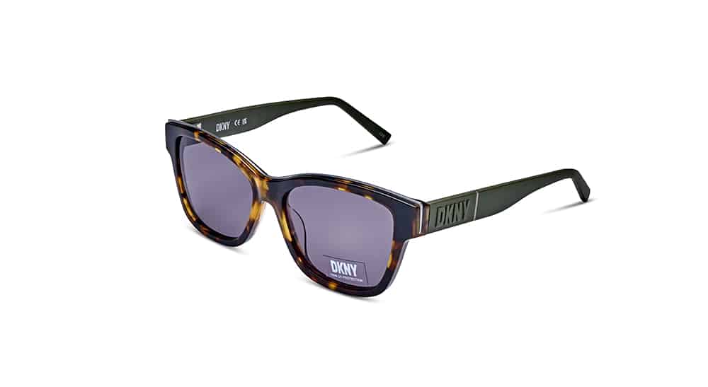 משקפי ראייה מתכת מלבניים (2088) של DKNY, במחיר משתלם באופטיקה הלפרין, מוצגים על רקע לבן.